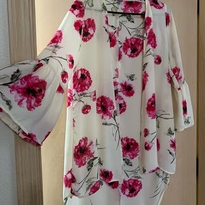 Flowy open front top